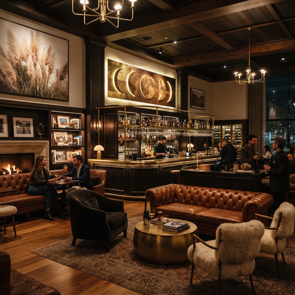 Sophisticated hotel lounge with Argentine design influences