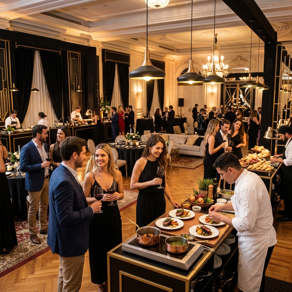 Luxury culinary weekend in an elegant Buenos Aires hotel ballroom