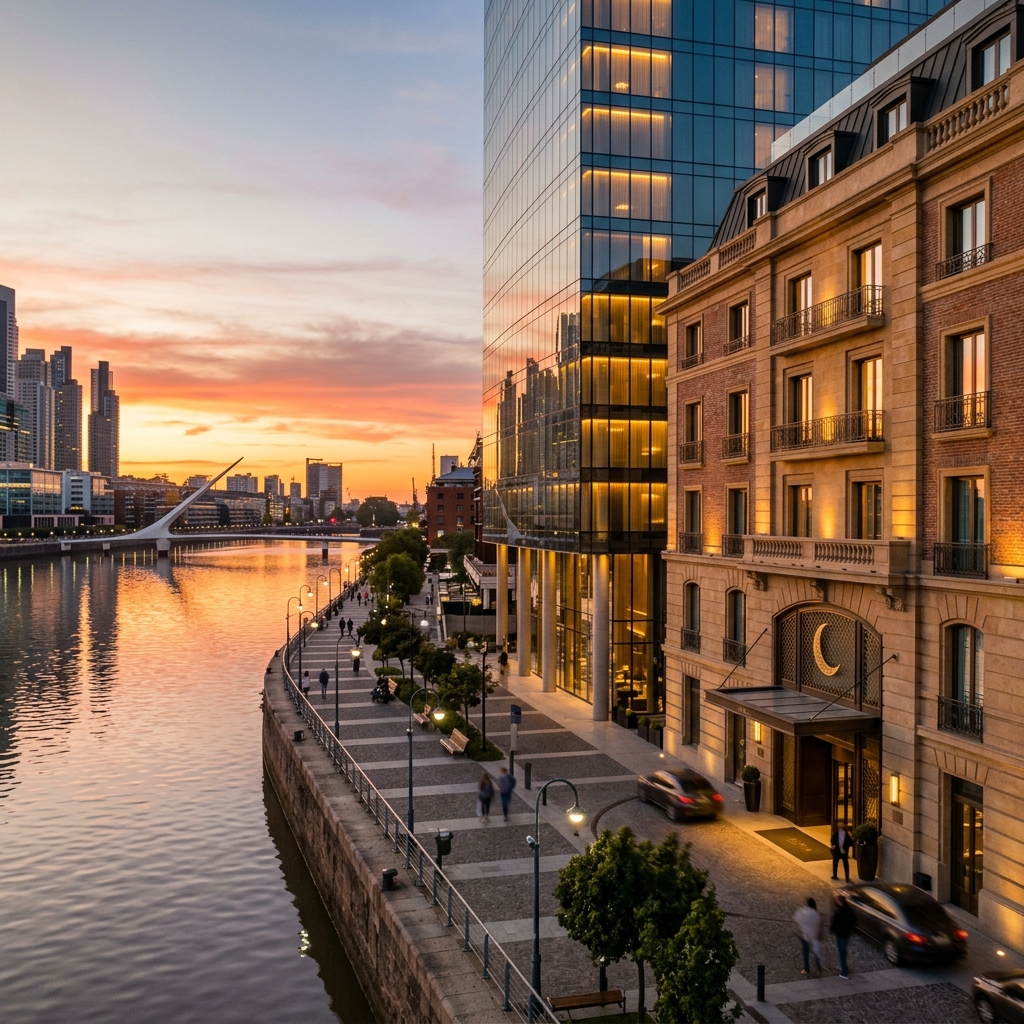 Buenos Aires Grand exterior beside the water in Puerto Madero