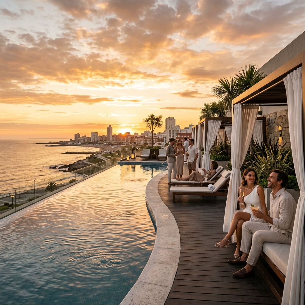 Infinity pool overlooking the Atlantic